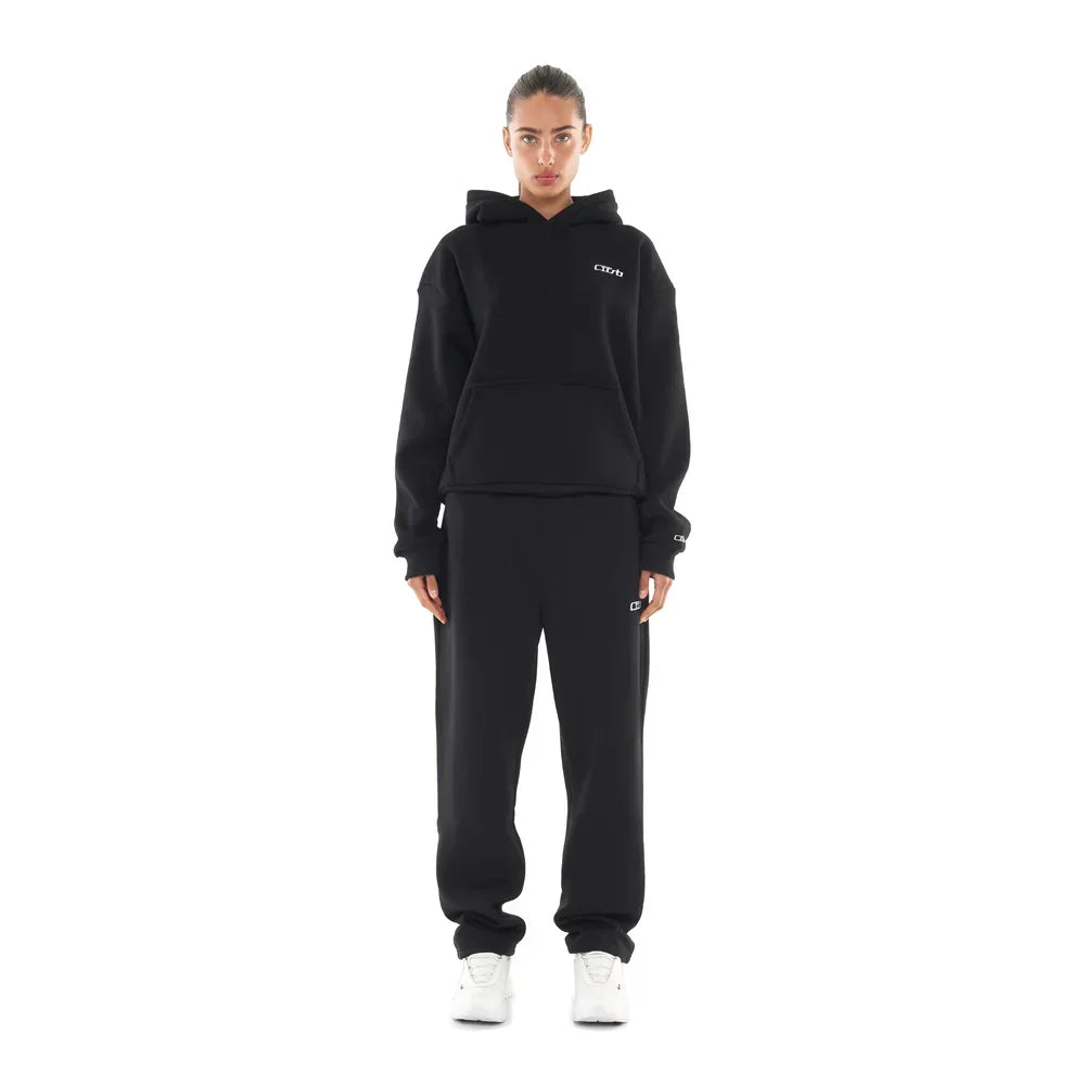 Unisex Oversized Trainingsanzug in Schwarz