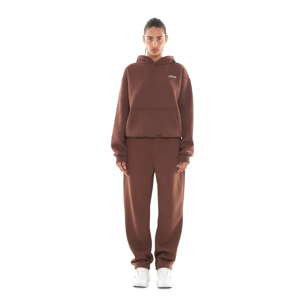 Unisex Oversized Trainingsanzug in Braun