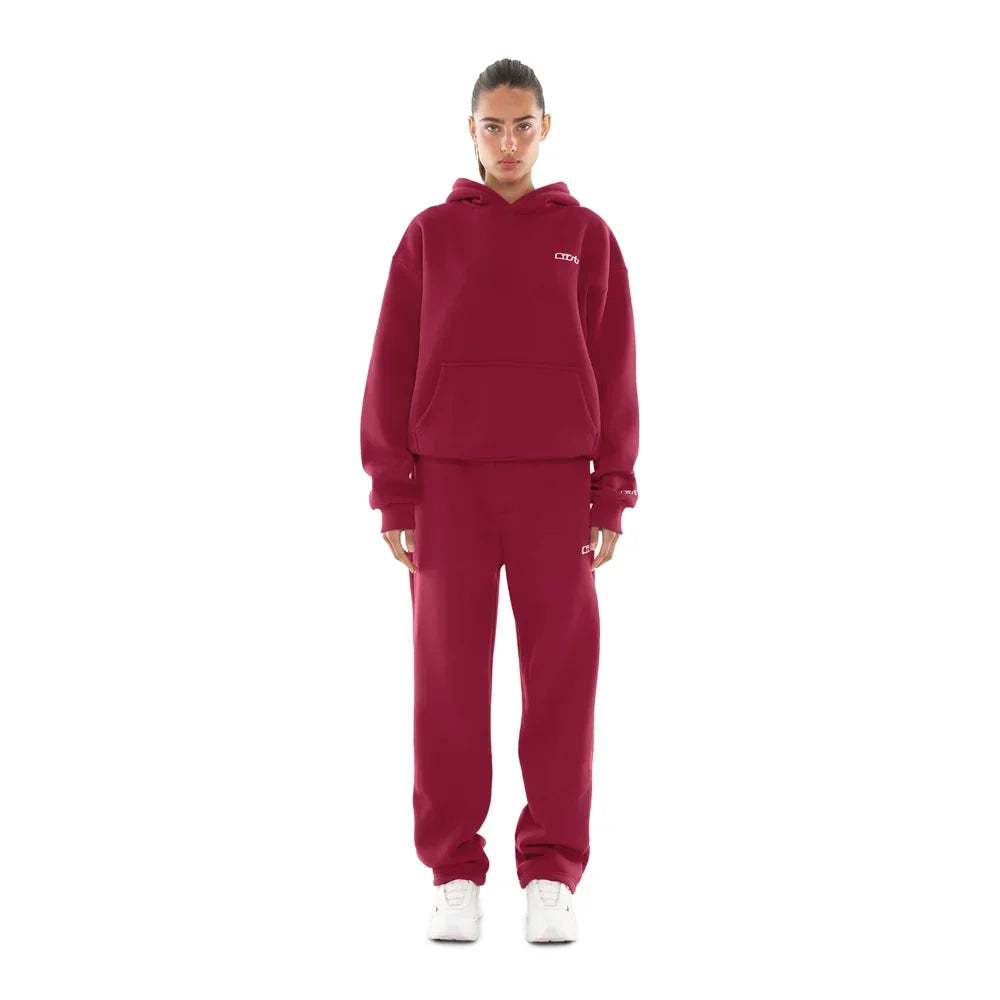 Unisex Oversized Trainingsanzug in Rot